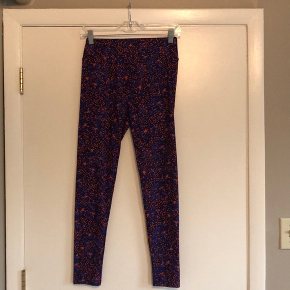 LuLaRoe leggings blue orange one size - Picture 10 of 11
